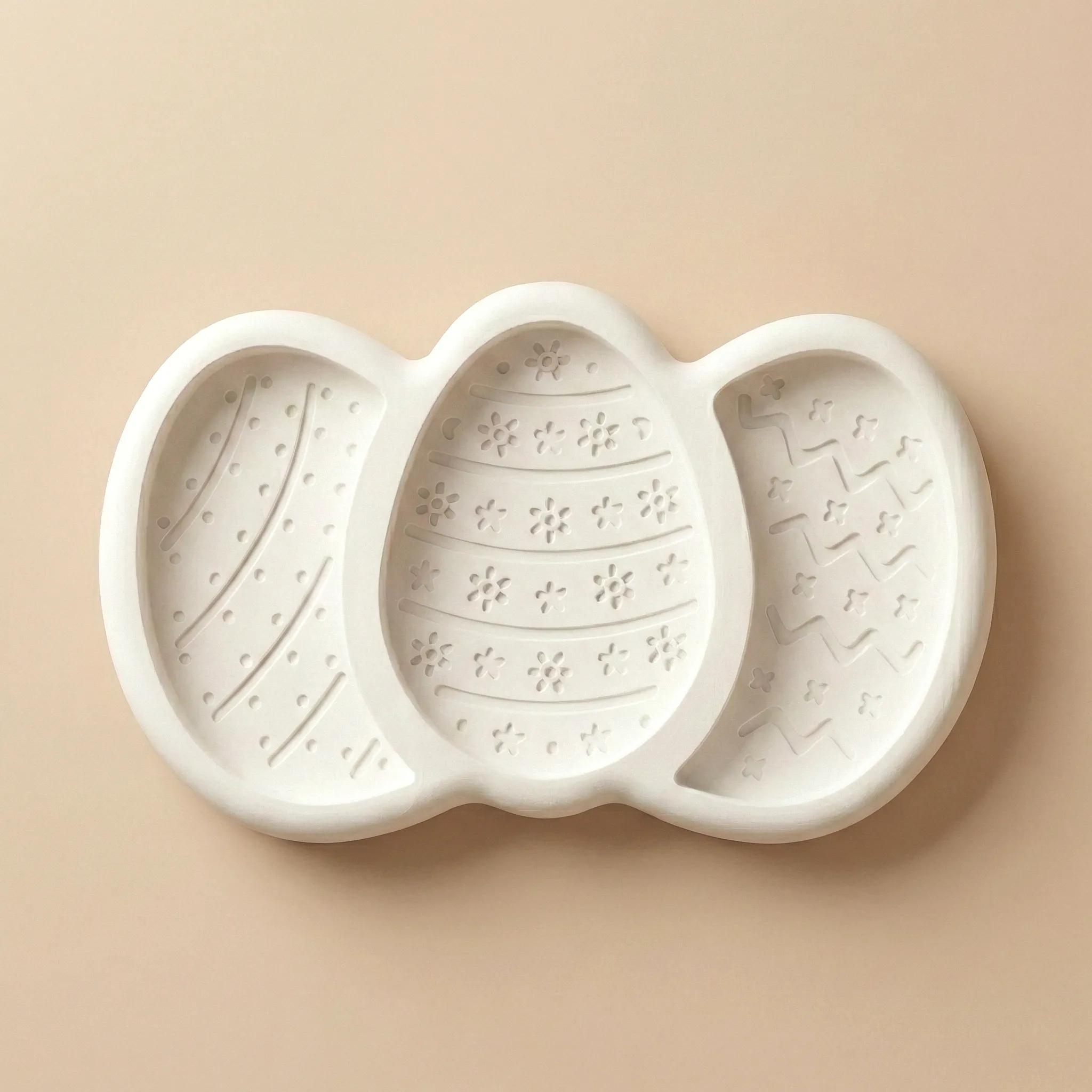 3'lü Paskalya Yumurtası Silikon Kalıp Seti